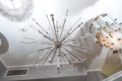  Venfield Polished Nickel Teardrop Chandelier