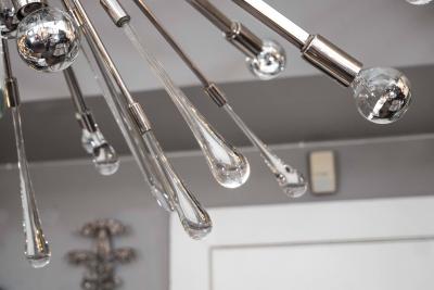  Venfield Polished Nickel Teardrop Chandelier