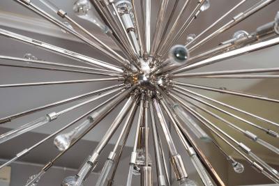  Venfield Polished Nickel Teardrop Chandelier