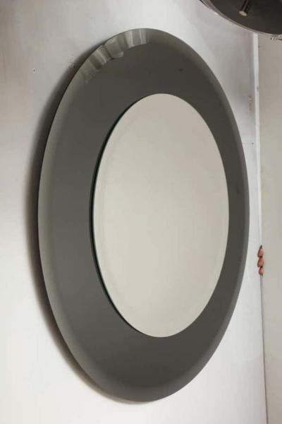  Venfield Round Beveled Mirror with Smoke Glass Border