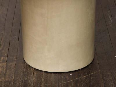  Venfield Round Parchment Table with Genuine Shagreen and Bone Trim