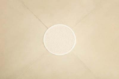  Venfield Round Parchment Table with Genuine Shagreen and Bone Trim