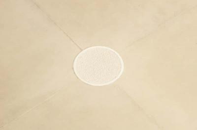  Venfield Round Parchment Table with Genuine Shagreen and Bone Trim