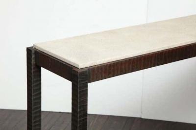  Venfield Shagreen Embossed Edelman Leather Console