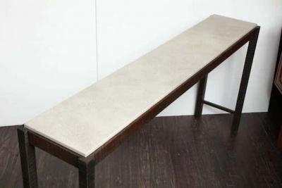  Venfield Shagreen Embossed Edelman Leather Console
