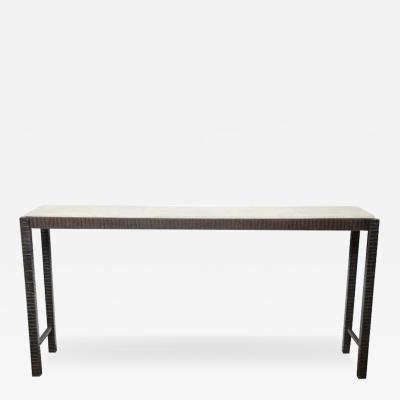  Venfield Shagreen Embossed Edelman Leather Console