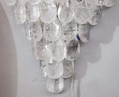  Venfield Single Rock Crystal Cascading Sconce