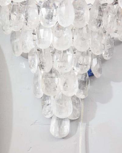 Venfield Single Rock Crystal Cascading Sconce