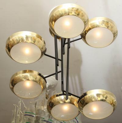  Venfield Six Arm Ceiling Light in the Manner of Stilnovo