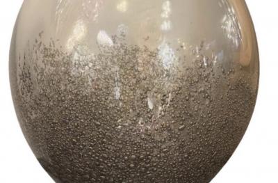 Venfield Small Murano Pulegoso Smoke Glass Vase