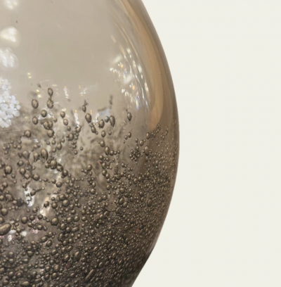 Venfield Small Murano Pulegoso Smoke Glass Vase