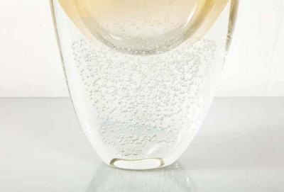  Venfield Tall Gold Sommerso Italian Murano Glass Vase