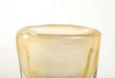  Venfield Tall Gold Sommerso Italian Murano Glass Vase