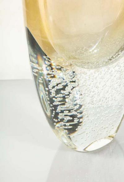  Venfield Tall Gold Sommerso Italian Murano Glass Vase