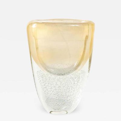  Venfield Tall Gold Sommerso Italian Murano Glass Vase