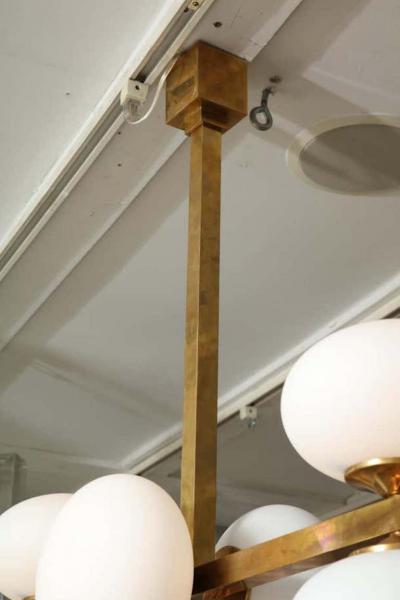  Venfield Ten Elongated Opaline Glass Globe Chandelier