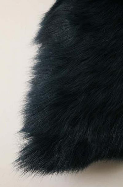  Venfield Toscana Long Hair Shearling Pillow in Deep Forest Color