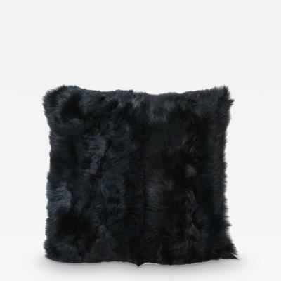  Venfield Toscana Long Hair Shearling Pillow in Deep Forest Color
