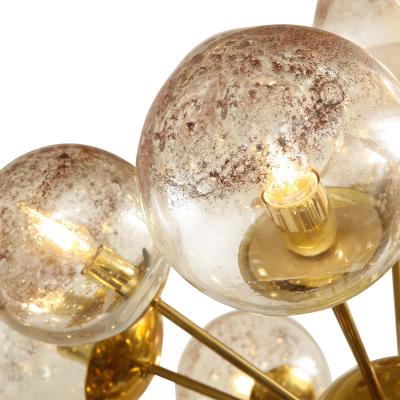  Venfield Unique Sputnik Style Chandelier in Polished Brass with Glass Globes 2022