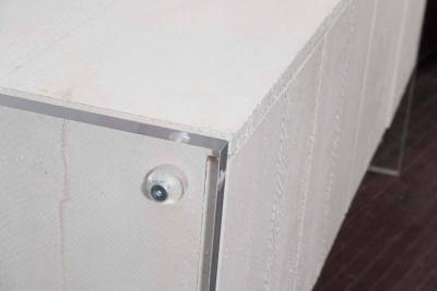 Venfield White Python Sideboard with Lucite Side Panels
