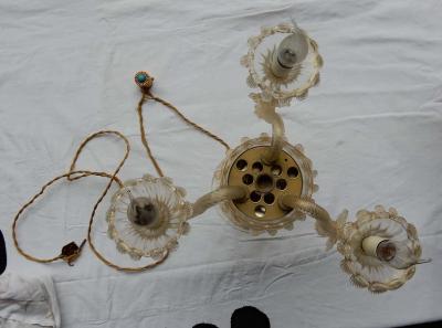  Venini 1950 1970 Clandestic Murano Cristal and Gold Inclusion