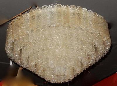  Venini 1960 1970 Pair of Venini Murano Doria Lechten Chandeliers 6 Levels 194 Crystal