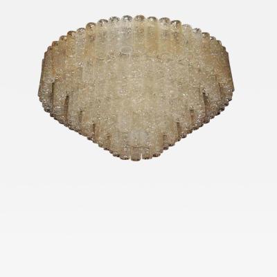  Venini 1960 1970 Pair of Venini Murano Doria Lechten Chandeliers 6 Levels 194 Crystal