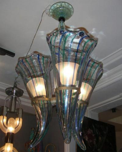  Venini 1960 s Italian Murano glass chandelier by Venini