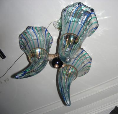  Venini 1960 s Italian Murano glass chandelier by Venini