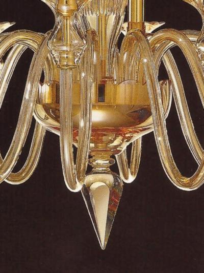  Venini 2 Mid Century Modern Neoclassical Murano Venetian Glass Double Tier Chandeliers