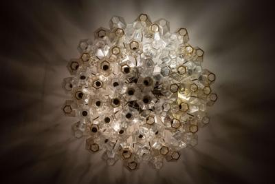  Venini A signed Venini Poliedri chandelier composed of glass diffusers Italy 1950s