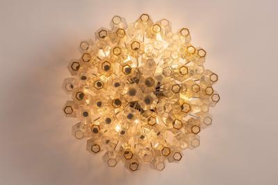  Venini A signed Venini Poliedri chandelier composed of glass diffusers Italy 1950s