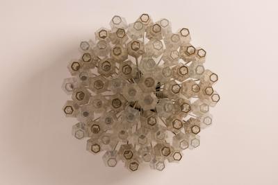  Venini A signed Venini Poliedri chandelier composed of glass diffusers Italy 1950s