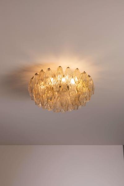  Venini A signed Venini Poliedri chandelier composed of glass diffusers Italy 1950s