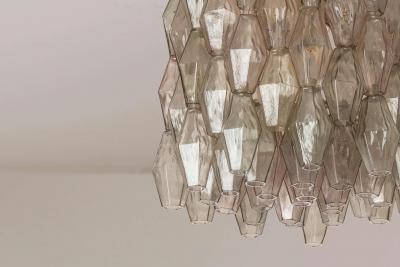 Venini A signed Venini Poliedri chandelier with glass diffusers Italy 1950s