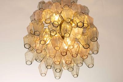  Venini A signed Venini Poliedri chandelier with glass diffusers Italy 1950s