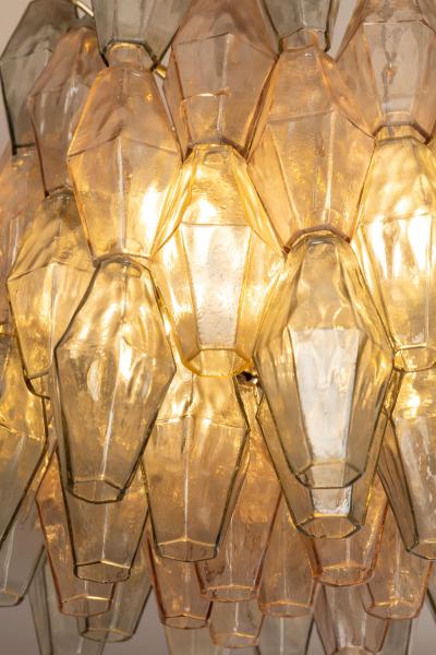  Venini A signed Venini Poliedri chandelier with glass diffusers Italy 1950s
