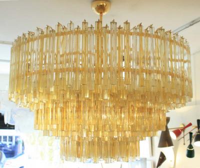  Venini AN OUTSTANDING VENINI TRIEDRI CEILING LIGHT