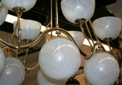  Venini Art Deco Venini Chandelier made in Italy