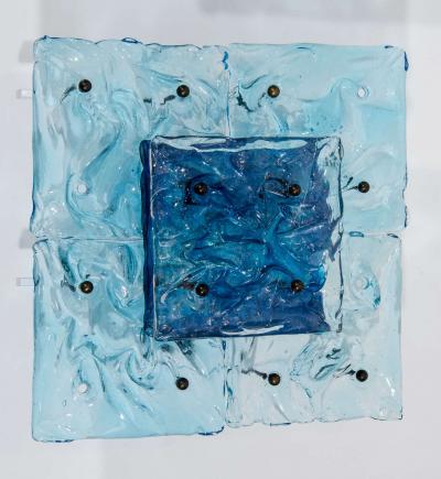  Venini Blue Venini Glass Wall Sconces
