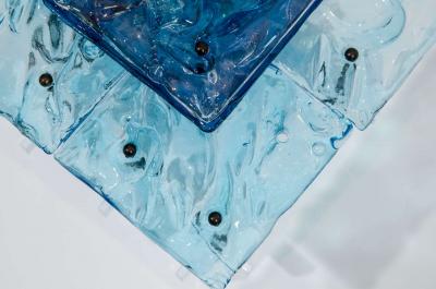  Venini Blue Venini Glass Wall Sconces