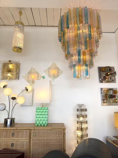  Venini Cascade Chandelier Tube Murano Glass by Venini Italy 1960s