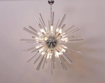  Venini Extraordinary Huge Murano Glass Sputnik Chandelier in the manner of Venini
