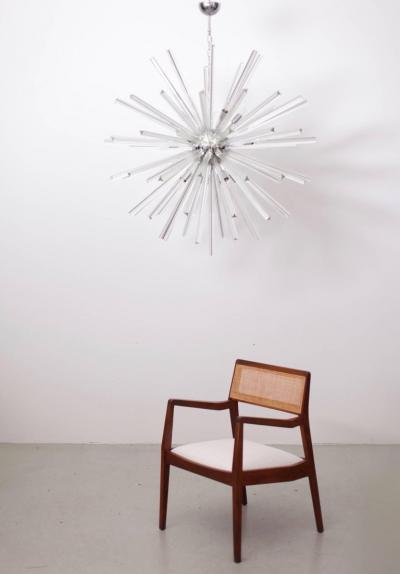  Venini Extraordinary Huge Murano Glass Sputnik Chandelier in the manner of Venini