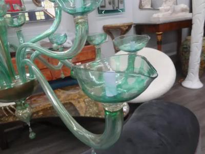  Venini Huge Murano Glass Chandelier Attributed To Venini