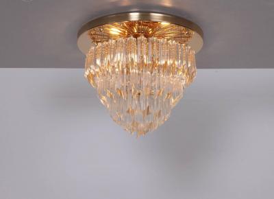  Venini Huge Venini Asta Quadrilobo Flush Mount in Brass and Glass Italy 1960s