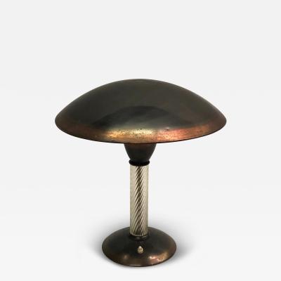  Venini Italian Art Deco Midcentury Modern Table Desk Lamp by Siemens Venini Glass