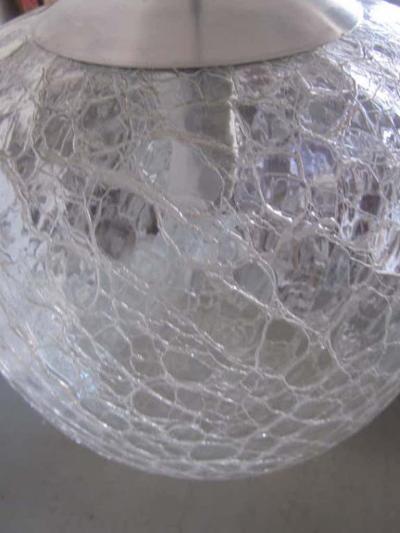 Venini Italian Midcentury Venetian or Murano Ice Glass Pendant or Chandelier Venini