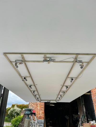  Venini Large Mid Century Ceiling Light by Venini