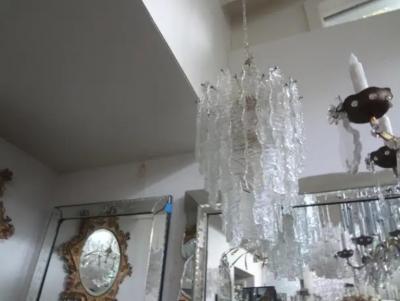  Venini Large Midcentury Murano Chandelier in the Manner of Toni Zuccheri for Venini
